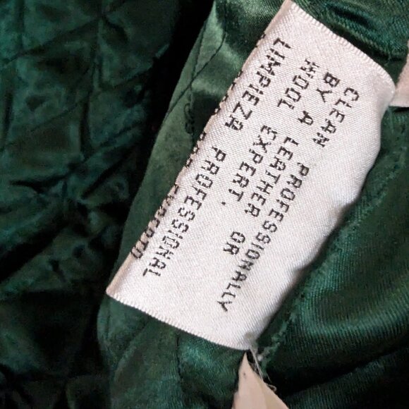 New York Jets Vintage Wool Blend Jacket with Real Leather Sleeves - Picture 8 of 9